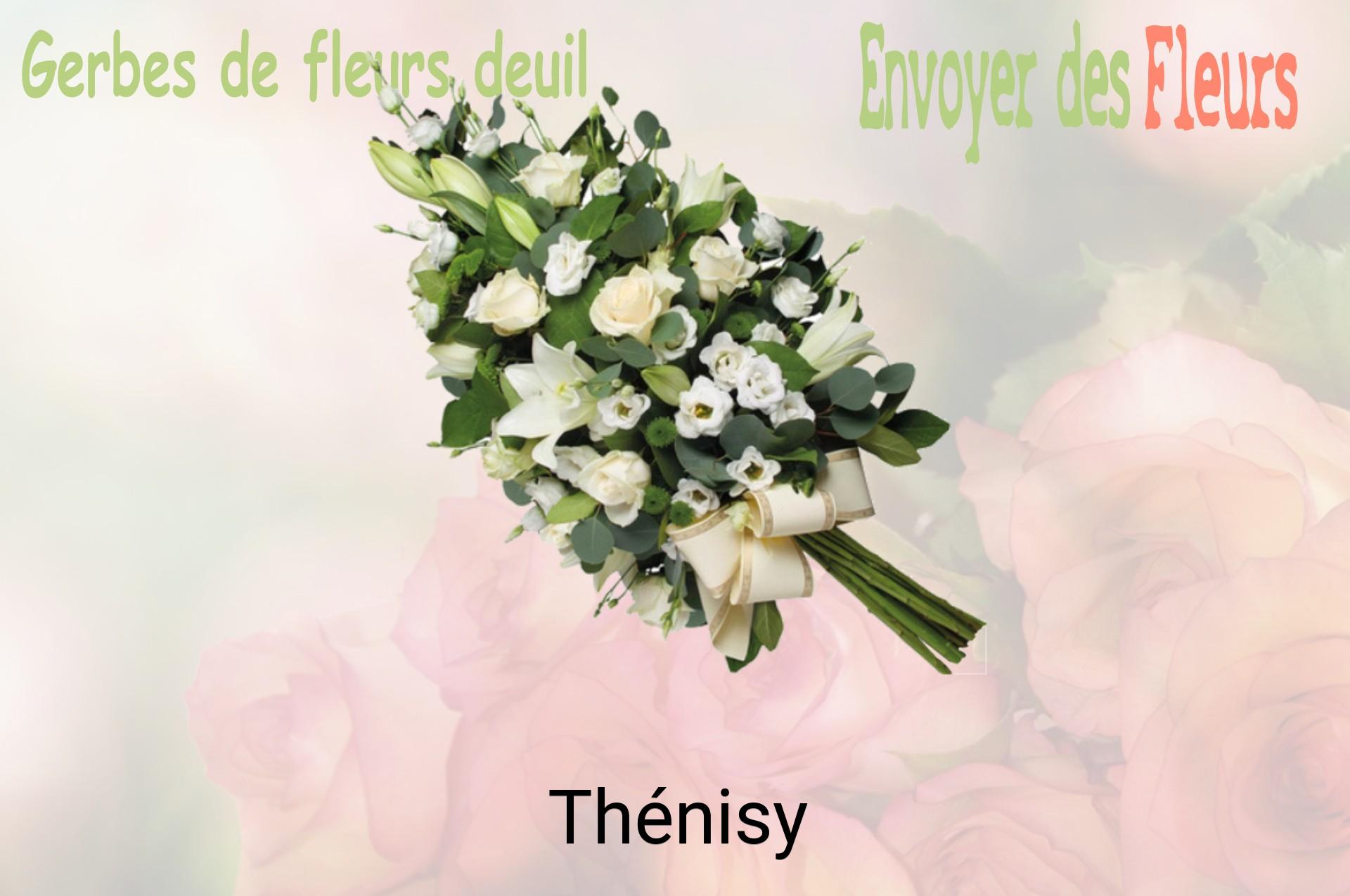 Gerbe de fleurs de deuil livrée à Thénisy